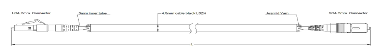 Preconnectorised UDS1 Drop cable Diagram